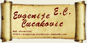 Evgenije Čučaković vizit kartica